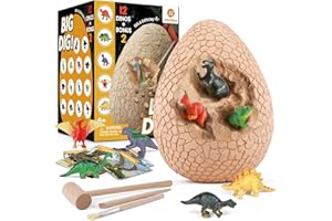 morkka Oeufs de Dinosaure Kit de Fouille, Découvrez 12 Dinos Différents, œuf de Dino Jouet D'archéologie Fête de Pâques Jouets STEM Jouets éducatifs pour 6 Ans Garçons Filles Enfants Cadeau(XX-Large)