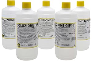 Simpletek – 5 X Alcool isopropilico 97% in bottiglia 1L (5L) - Detergente Pulizia Ultrasuoni Superficie Dentisti Stampanti 3D Ossido PCB Vetri Ottiche Superficie