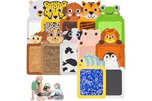 VBNZBK 12 tappetini sensoriali, pannelli sensoriali da parete per bambini, strumenti per l'autismo, tessuto strutturato sensoriale, tappetino per animali educativi, articolo per bambini autismo,
