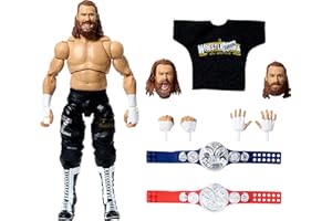 Mattel WWE Ultimate Edition Action Figure & Accessories, 6-inch Sami Zayn Collectible Set, Swappable Heads & Hands, Entrance Gear & 30 Articulation Points