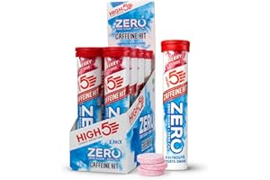 HIGH5 ZERO Caffeine Hit ElectrolyteTablet - Hydration Tablets Enhanced with Vitamin C - 0 Calories & Sugar Free - Boost Hydration, Performance & Wellness - Berry, 160 Tablets (20x, Pack of 8)