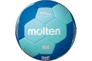 Molten Ballon de handball H1F1800-CB, taille 1, couleur : cyan/bleu, sans résine