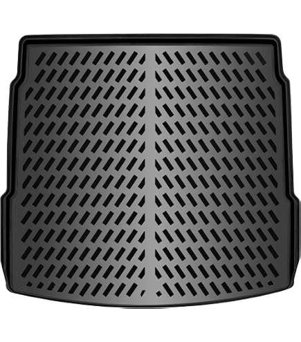Tapis De Coffre Mossa Pour Audi Q5 II FY Hybrid SUV (05/2019-08/2024) - Protection Imperméable, Bord Haut, Matériau PE Résistant