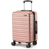 Amazon Basics Small Hard Case - ABS Expandable Carry-on Luggage with 4 Swivel Double Wheels - Scratch Resistant and Lightweig