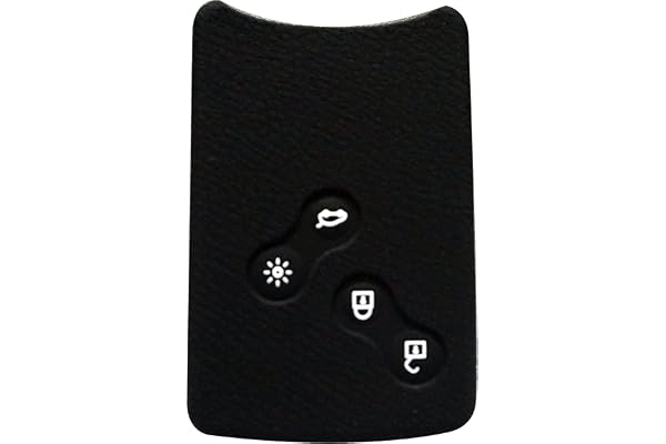 Happyit 4 Boutons Housse de Protection à Clé en Silicone pour Renault Clio Scenic Megane Duster Sandero Captur Twingo koleos Télécommande (Noir)