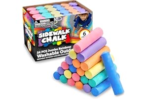 ‎JOYIN JOYIN 24 Stück Waschbare Straßenkreide Set Ungiftige Jumbo Kreide für Schulen, Kunstspiel im Freien, Malen auf Tafel, Tafelkreide und Spielplatz