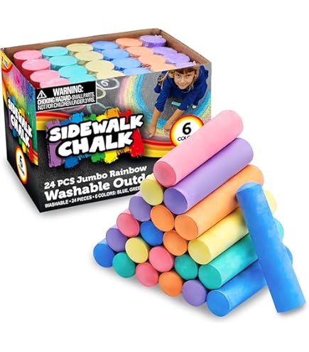 Scola Jumbo Sidewalk Chalk, Playground Children 20 20 Pieces