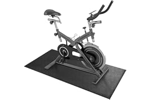 BesWin Treadmill Mat, 152 x 76 x 0.6cm Walking Pad Mat, Exercise Bike Mats for Home Gym Flooring, Cardio, Jump Rope, MMA, Black