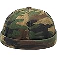 WULIQIUQIU Brimless Docker Cap for Men Sailor Cap Skullcap Beanie Hat