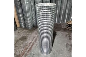 Bowose Galvanised Weldmesh Welded Steel Mesh Wire 610MM x 15M with 25MM x 25MM Hole Size Easy to Cut Netting Garden Fence Ideal for Plant, Pet, Vegetable Protection and Climbing Plant Support Net