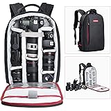 Beschoi DSLR Camera Backpack Waterproof Camera Bag for SLR/DSLR Camera, Lens and Accessories, Black (Large)