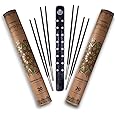 Amogha Masala Incense Sticks in Tube Packing with Black ashcatcher with White Prints- Set of 2- Fragrance Frankincesne