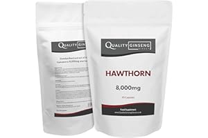 QUALITY GINSENG DIRECT Hawthorn - 8,000mg Capsules - Powerful Formula (90 Capsules)
