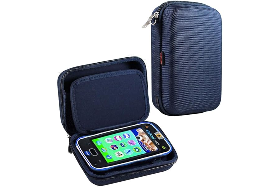 Navitech Black Compact Travel Hard Carry Case Cover Sleeve Compatible With The VTech KidiCom Max