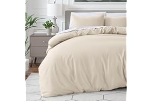 Bare Home King Size Duvet Cover Set - Ultra-Soft, Cooling - 3-Piece Set (Duvet Cover, 2 Pillowcases) - Sand