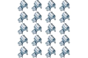 YWCHOSHE 20 Pcs Mini Hose Pipe Clamps, Fuel Injection Hose Clamps, Adjustable Petrol Pipe Tube Hose Clips Clamps for Automobiles Water Pipe Plumbing Mechanical Application - 7-9mm