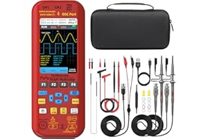 BSIDE 2-Channel Digital Handheld Oscilloscope 50MHz 3.98TFT Oscilloscope Multimeter Signal Generator 3 in 1 Portable Laboratory Oscilloscope Supports Flexible Coils 20000 Counting 250MSa/s Automotive