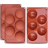 homEdge Stampo in silicone extra large a 5 cavità semi-sfera, stampo da 3 confezioni per fare cioccolato, torta, gelatina, mo