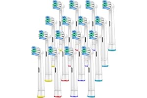 LUPO Oral B Compatible Toothbrush Brush Heads – 100% Replacement Fit for Braun Oral B Pro, Vitality, Smart, Genius Electric Toothbrushes – Precision Clean and Plaque Removal - 4 Pack