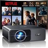 4K Projector【Compatible with Netflix/App Built-in/Dolby】 1000ANSI Smart Projector AI Auto Auto/Keystone, Projector1080P Nativ