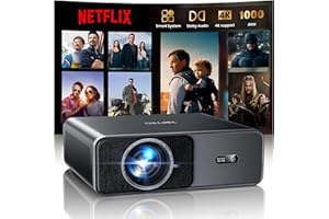 TOPTRO Proyector 4K【App Oficial Integrada/Dolby】 1000ANSI Smart Proyector Compatible con Netflix AI Auto Auto/Keystone, Proyector1080P Nativo WiFi 6 Bidireccional BT5.2 Zoom 50% para Cine en Casa/Exterior