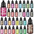 Food Colouring Set - 30 Vivid Colours Food Colouring Set for Baking, Cake Decorating, Icing, Cookie, Fondant and Macaron - Liquid Tasteless Food Colour Dye for DIY Soap Making and Crafts - 10ml Each