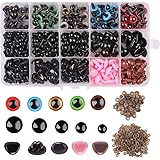 Hoiny 580 PCS Puppenaugen Teddyaugen und Teddynas，Kunststoffaugen Puppe Auge inkl.180 Sicherheitsaugen 110 Sicherheitsnasen m