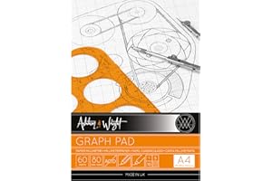 Ashton and Wright - A4 Grey-Grid Graph Pad - 80gsm Paper - 60 Sheets AW-GP-A4