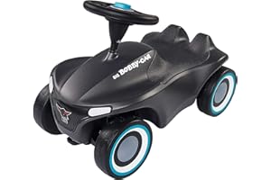 Big Bobby-Car-Neo Anthracite - Ride-On Vehicle for Indoor and Outdoor Use, Children's Vehicle with Whisper Tyres and Two Rims Colours to Swap, for Children from 1 Year