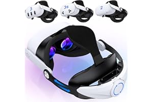 BEBONCOOL GAMING VR Headstrap Compatible for Quest 3S/Quest 3/Quest 2, Adjustable Comfort Head Strap for Elite Strap,Lightweight VR Headset Strap Enhanced Support&Comfort&Reduce Pressure