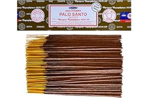 LAMARE Bastoncini di incenso Satya Palo Santo - 1 Confezione da 100 g (80-90 Bastoni) - Aromaterapia - Meditazione - Yoga - Packaging EcoFriendly