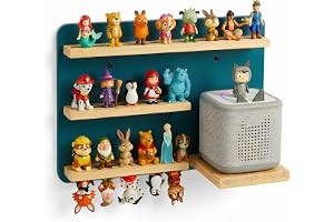 mahona Tonie Shelf - Compatible with Toniebox & Tonie Figures Storage - Space for up to 27 Figures - Toniebox Shelf Girls & Boys - Wall Shelf Children's Room - Accessories for Toniebox Starter Set