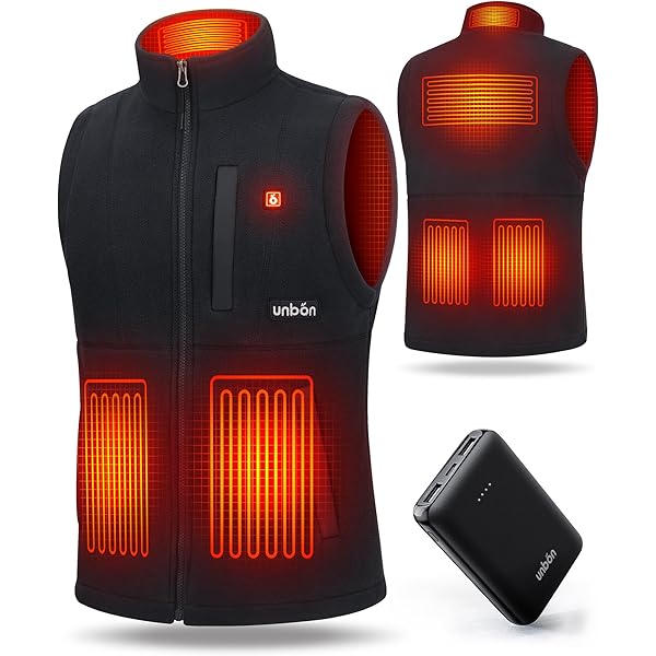 KEMIMOTO Gilet Riscaldabile, Gilet Impermeabili Termici APP Esclusiva e Batteria da 10000 mAh, Tessuto Softshell Antivento 3 in 1, 4 Zone di Calore Moto Sci Escursionismo, blu, M