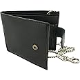 SOFT LEATHER WALLET WITH SAFETY CHAIN 4XCARDS 2XNOTES 1XPURSE