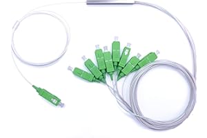 Elfcam® - Séparateur de Fibres Optique, Splitteur Optique de Fibre Monomode de PLC de SC/APC (1X8)