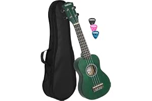 CASCHA sopran ukulele set för barn och vuxna I ukulele startkit med 3 plektrum väska I ukulele set Aquila strängar nylon I liten Hawaii gitarr för nybörjare avancerad I