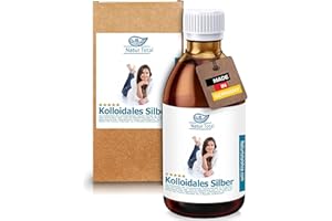 ‎NATUR TOTAL Natur Total Kolloidales Silber mit 100 PPM - 1000ml Silber kolloidal aus Reinstwasser Typ 1 und reinem Silber - PET Labor Flasche