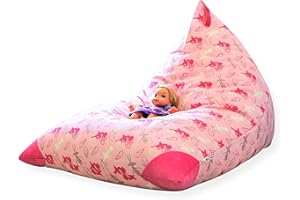 MiniOwls STORAGE BAG - Stuffed Toy Organizer when filled, turns into BEAN BAG SEAT- Fits 60-80 plush animals or 200L/26 gal of filler (PINK, XL)