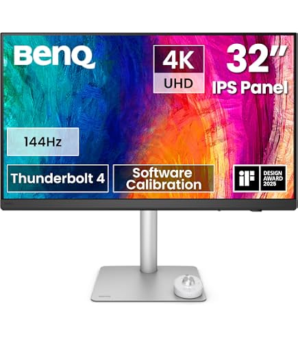 BenQ PD3225U 32” 4K Monitor for Mac & Designers, 3840x2160 UHD