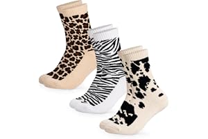 Occulto Tennis Strumpor Leopard Mönster Kvinnor 3 Pack, 6 pack (modell: Nala)