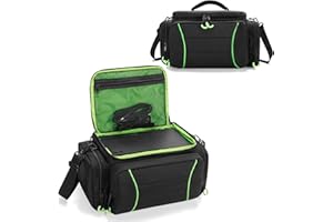 PGmoon Sac de Transport pour Console de Jeu Compatible avec Xbox Series X, Sac Portable avec Suffisamment d'Espace pour Contrôleurs, Disques, Câbles et Manette,Vert (Conception Brevetée)