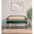 Furnicoz Enigma Bench Walnut Finish (Intense Green)