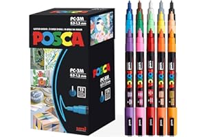 Uniball Posca PC3M markery pigmentowe, etui na 15 sztuk, kolorowe
