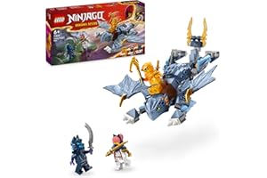 LEGO NINJAGO Young Dragon Riyu Toy, Dragons Rising Playset for 6 Plus Year Old Boys, Girls & Kids, Includes 3 Ninja Character Minifigures with Sword Accessories for Independent Play, Gift Idea 71810