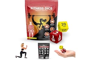 Gifton - Fitness Dice - Fun Workout Strength Training Routines - Switch Up To Home Gym Outdoors - Pocket Size Exercise Decision Dices - Gift for Men Women Him Her - No Weights Require