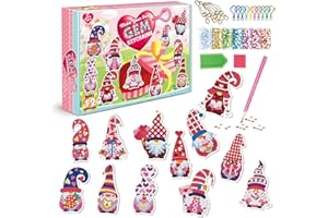 Fadcaer 12 Stück Diamond Painting Schlüsselanhänger,DIY Gnome Kunst Diamant Mosaik Malerei Anhänger Kits Erwachsene,Diamant Art Schlüsselanhänger Ornamente Kits für Handtasche Dekoration