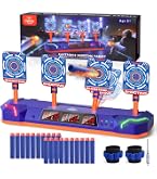 Cible Électronique Interactive Nerf avec Effets Lumineux et Sonores, 20 Fléchettes en Mousse Cible Électronique Interactive Nerf avec Effets Lumineux et Sonores, 20 Fléchettes en Mousse