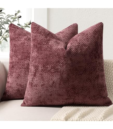 Chenille-Kissenbezug 40x40 Cm – Beidseitig Mit Bunten Blättern, Luxuriös & Vielseitig Dekorierbar
