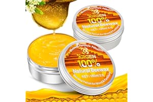 CARGEN Esmalte de cera de abeja para muebles, cera de abeja para mesas de suelo, sillas, gabinetes para muebles del hogar, para proteger y cuidar, 2 piezas de cera de madera.