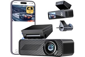 PELSEE Pelse 4K Dash Cam Front and Rear, 4K+1080P Car Camera Dash Cam, 64GB Card included, 5GHz Wi-Fi, 24H Parking Mode,1.5" IPS Display Mini Dashcam,Night Vision,Voice Control,G-Sensor-Black